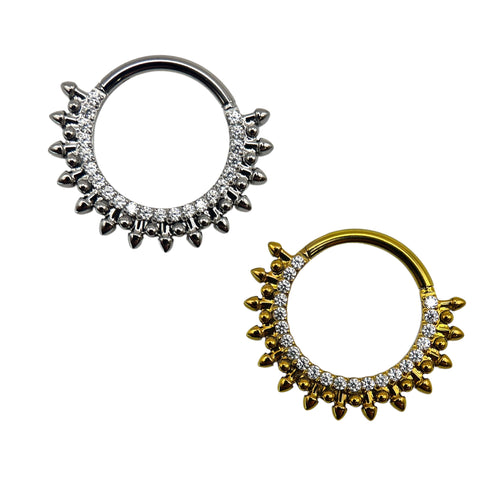 Titanium pevè spike ring
