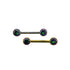 Titanium threadless double crystal disk barbell