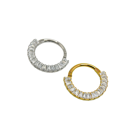 Titanium pavè diamond ring