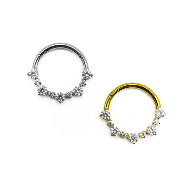 Titanium prong set ring