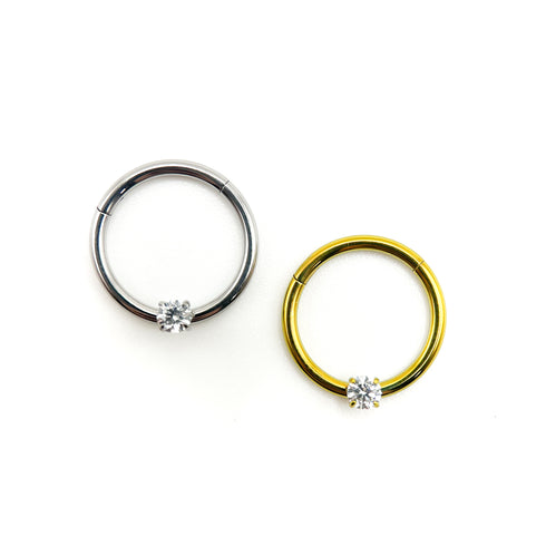 Titanium front gem ring