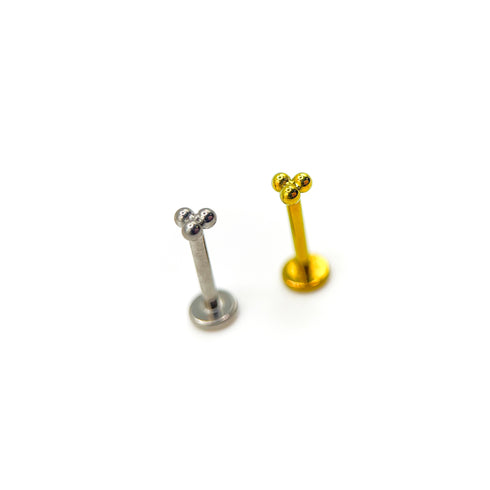 Titanium trinity bead labret