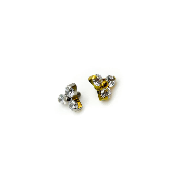 Titanium trinity gem microdermal top