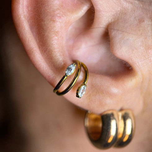 Titanium coiled marquise clicker